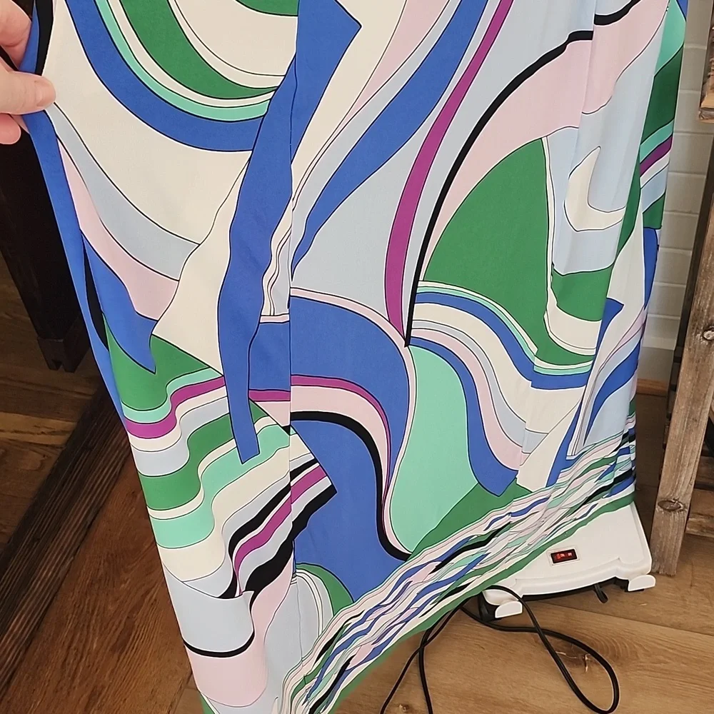 London Times Multicolor Abstract Dress, 2x - Picture 6 of 9